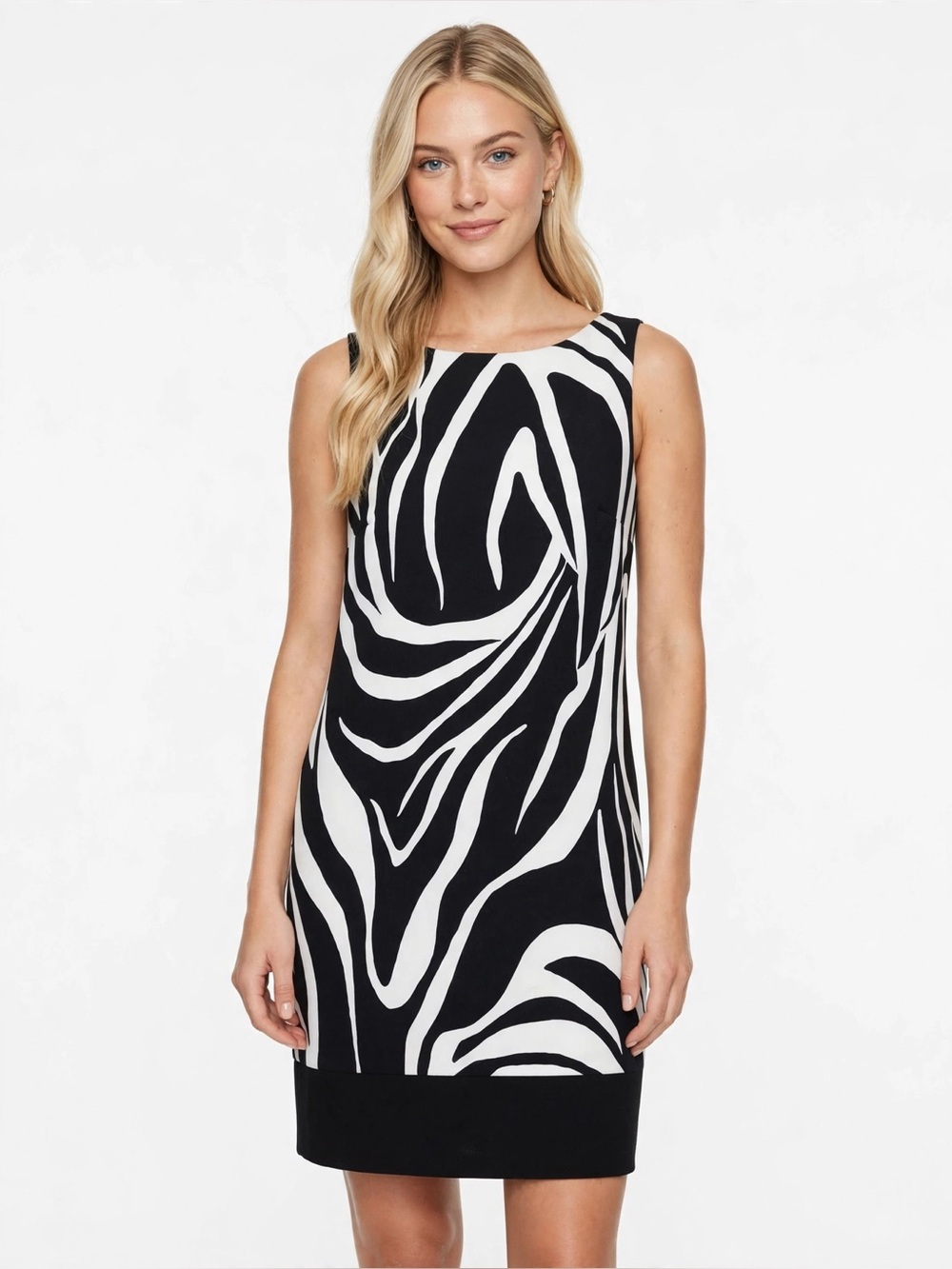 AGB Dress Abstract Maxi Dress in Black & White Size 12 Like New